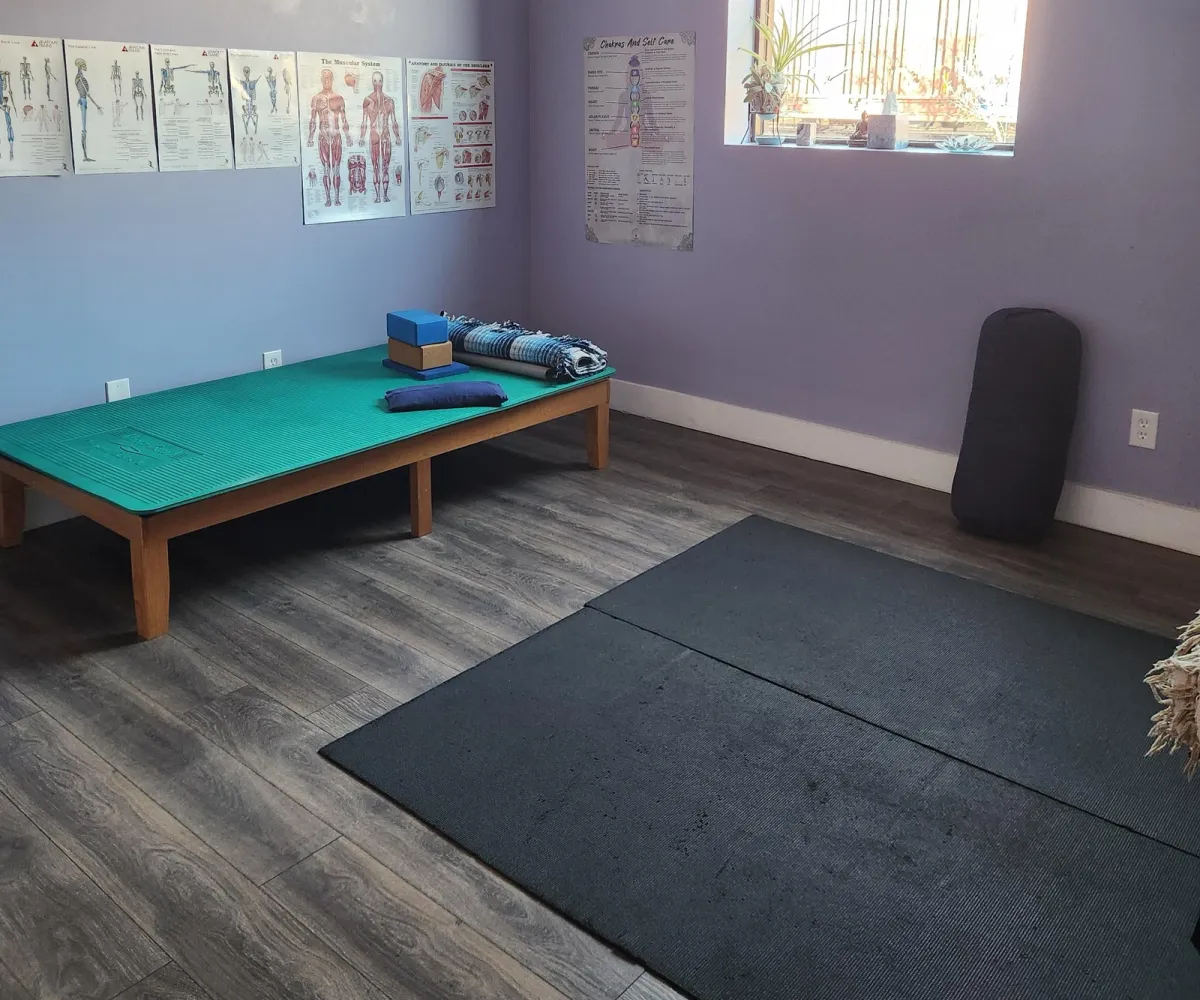 Free-weight and dumbbell area at Body Balance in Boulder